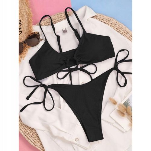STRÓJ KĄPIELOWY DWUCZĘŚCIOWY SEKSOWNY KOSTIUM DAMSKI BIKINI WIĄZANIE BOHO M na Arena.pl