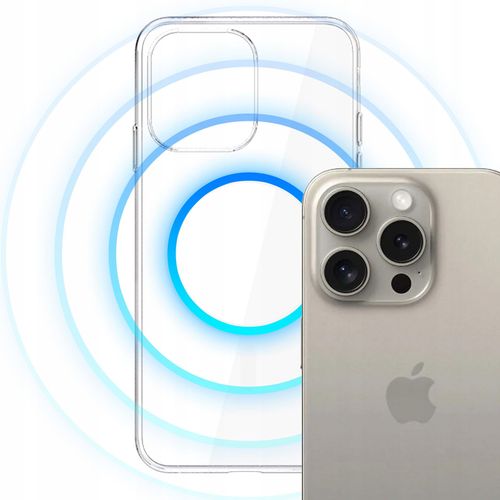 Etui plecki cover z MagSafe na tył Apple iPhone 15 Pro - 3mk Clear MagCase na Arena.pl