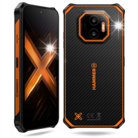 Smartfon HAMMER Energy X2 5G 4G (LTE) 8 GB/ 265 GB Czarno-pomarańczowy