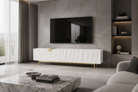 Szafka RTV złota Primavera Glamour Premium 200x40x50