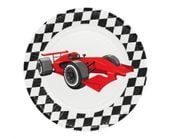Talerzyki papierowe Racing Wyścigi, 23 cm 8 szt.
