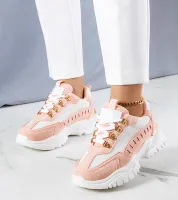 Biało-różowe sneakersy Mindy 39