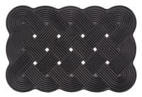 Wycieraczka gumowa PCV PVC prostokątna 60 x 40 cm czarna imitacja plecionka