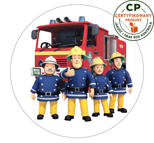 Opłatek na tort Strażak Sam zdjęcie 1