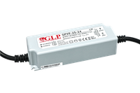 GLP PSU: 24V/1A, CV, PFC, IP67, plastic case, double insulation wires