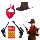 PRZEBRANIE KOWBOJSKIE COUNTRY ZESTAW DO STROJU KOWBOJA SZERYFA