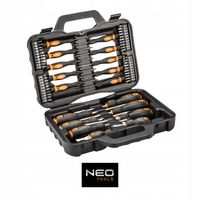 NEO ZESTAW WKRĘTAKI WYKRĘTAKI I KOŃCÓWKI BITY TORX KRZYŻAK 58 szt 04-211