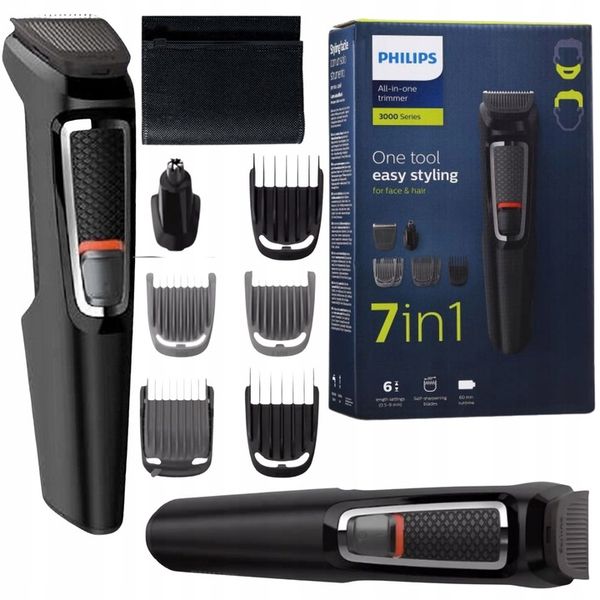 MASZYNKA GOLARKA PHILIPS TRYMER WŁOSY BRODA BEZPRZEWODOWA DO ZAROSTU + ETUI zdjęcie 8