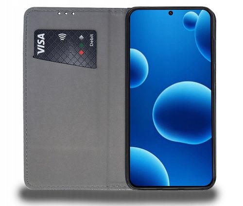 Etui z klapką do Samsung A56 5G Zamykane Czarne Futerał + Szkło 9H na Arena.pl