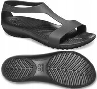 SANDAŁY DAMSKIE CROCS SERENA KLAPKI CZARNE SEXI BLACK 2025 ROZMIAR 39.5
