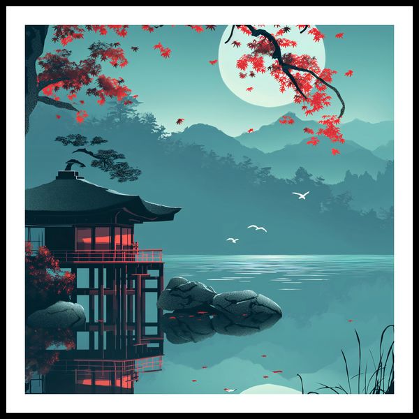 Plakat 60x60cm Japoński Pawilon zdjęcie 3