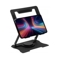PODSTAWKA OBROTOWA POD LAPTOP TABLET NA BIURKO REGULOWANA METALOWA DO 17”