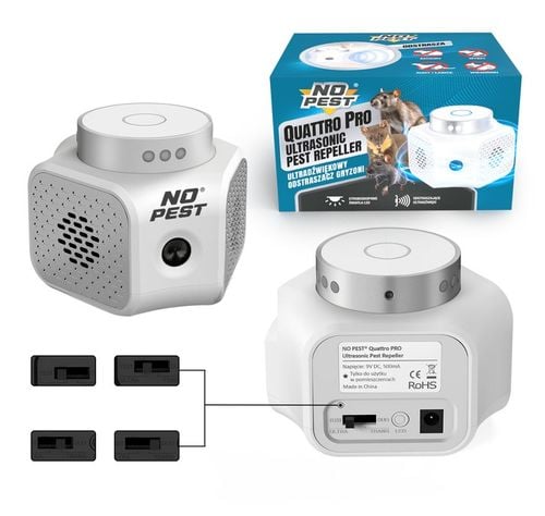 ULTRADŹWIĘKOWY ODSTRASZACZ KUN SZCZURÓW MYSZY GRYZONI NO PEST QUATTRO na Arena.pl