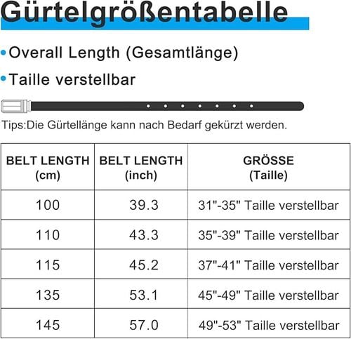 Elegancki Pasek Męski Skórzany Czarny 110cm Regulowany z Klamrą 38mm na Arena.pl
