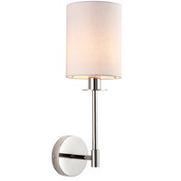 Abażurowa lampa ścienna L&-199497 Light& tuba biała nikiel