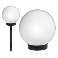 Lampa solarna KULA Ogrodowa LED duża MLECZNA wbijana KULE białe 15cm IP44