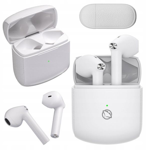 Słuchawki bezprzewodowe douszne Manta RYTMO X białe TWS mikrofon 59ms zdjęcie 1