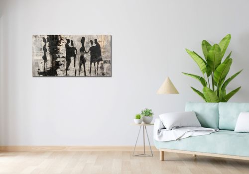 Obraz 100x50cm Szarzy Ludzie na Arena.pl