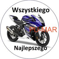 Opłatek na tort Urodziny 18 30 40  Motor Harley Davidson Yamaha Vsk Cross
