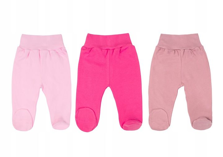 3 sztuki Półśpiochy bezuciskowe niemowlęce bawełna 100% wyprawka 56 zdjęcie 1