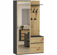 Garderoba szafa lustro wieszak szafka na buty antracyt mix artisan V-5
