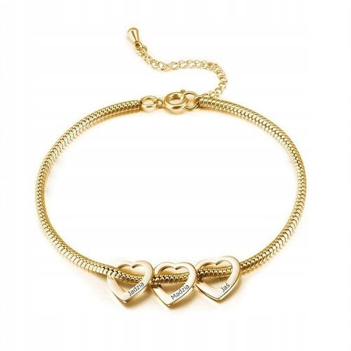 BRANSOLETKA żmijka SERCA dla KOBIETY mamy GRAWER na Arena.pl