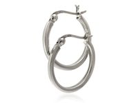 Eleganckie klasyczne srebrne kolczyki gładkie koła kółka 2cm srebro 925 K3250