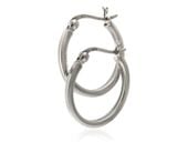 Eleganckie klasyczne srebrne kolczyki gładkie koła kółka 2cm srebro 925 K3250