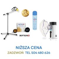 Lampa Bioptron MedAll z filtrem fulerenowym + Statyw + Nebulizator siateczkowy Zepter Gratis filtr - Filtr fioletowy