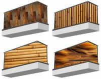 Osłona balkonowa mata ozdobna na balkon na wymiar DUŻO WZORÓW DREWNIANE