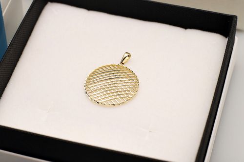 złoty wisiorek okrągły ażurowy 585 na Arena.pl