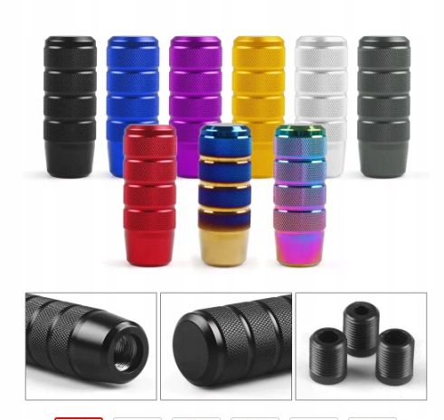 Gałka zmiany biegów UNIWERSALNA Tuning 95mm Niebiesko-Złoty na Arena.pl