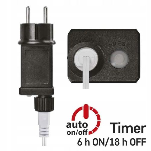 Lampki choinkowe z dużymi kulkami 4m TIMER pink na Arena.pl