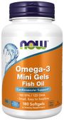 NOW FOODS Omega 3 Mini Gels - DHA 120 mg + EPA 180 mg (180 kaps.)