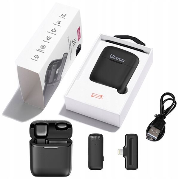 Pojemnościowy Bezprzewodowy Mikrofon Krawatowy ULANZI J11 Lightning zdjęcie 12