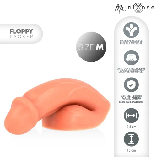 mr intense floppy packer m - anatomiczny model silikonowy, średni na Arena.pl
