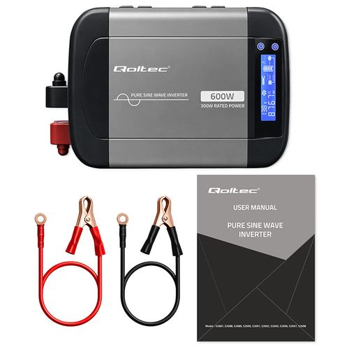 Qoltec przetwornica 12V/230V 300W LCD na Arena.pl