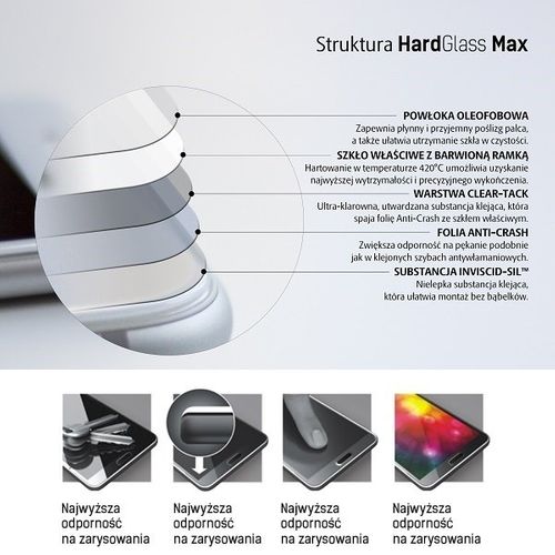 3MK HardGlass Max iPhone 8 Plus biały white, FullScreen Glass na Arena.pl