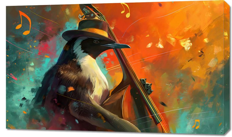 Obraz 100x60cm Pingwinia Nuta zdjęcie 1