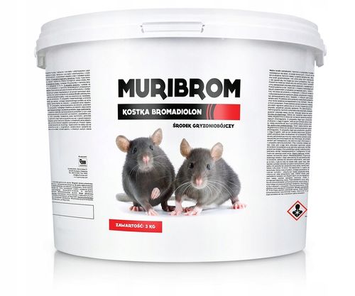 SILNA TRUTKA NA MYSZY I SZCZURY MURIBROM KOSTKA WOSKOWA BROMADIOLON na Arena.pl
