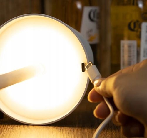 ELEGANCKA NOWOCZESNA BEZPRZEWODOWA LAMPKA NOCNA DOTYKOWA LED USB 3 na Arena.pl