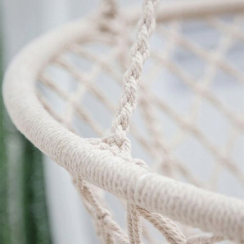 Huśtawka wisząca pleciona BOHO Ecru + Poduszka na Arena.pl