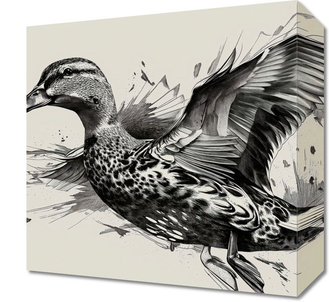 Obraz 30x30cm Gracja Kaczki w Locie zdjęcie 1