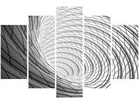 100CM 150CM OBRAZ 5 ELEM SZARY WIR ŚCIENNY