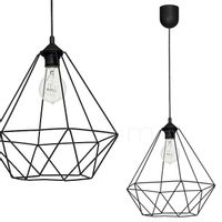 Druciana LAMPA wisząca BASKET 7214 Milagro metalowa OPRAWA zwis klatka loft czarna