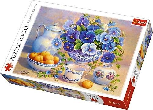 Trefl Puzzle 1000 elementów - Niebieski bukiet na Arena.pl