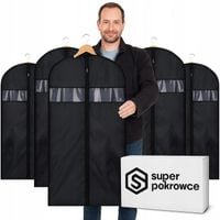 POKROWCE NA ODZIEŻ ubrania garnitur kurtkę 5-CIO PACK 60X100 -solidne!