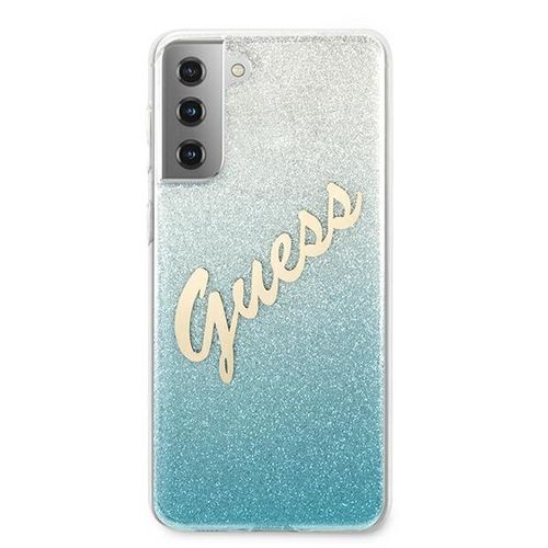Guess GUHCS21SPCUGLSBL S21 G991 niebieski/blue hardcase Glitter Gradient Script na Arena.pl
