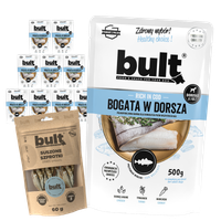 BULT mokra karma dla psa Dorsz saszetka 10x500g + Przysmak