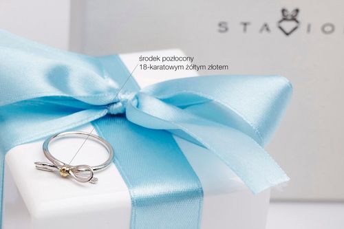 Złoty pierścionek PBD4203 - Diament na Arena.pl